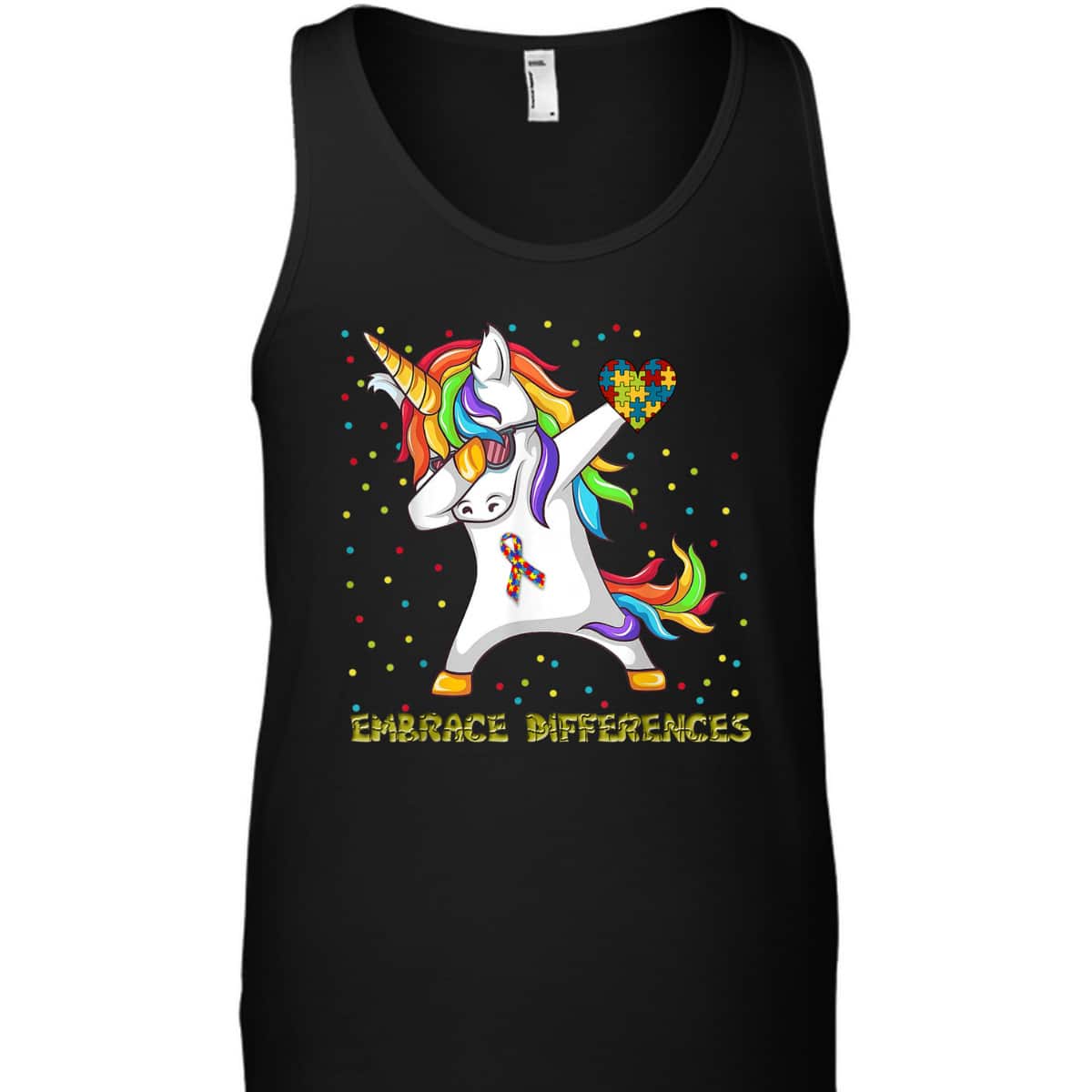 Embrace Differences Unicorn Dabbing Puzzle Autism Awareness T-Shirt Embrace Differences Unicorn Dabbing Puzzle Autism Awareness T-Shirt