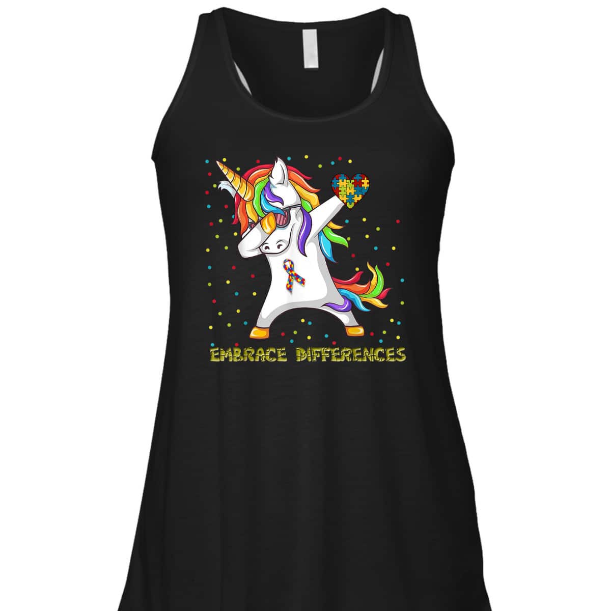 Embrace Differences Unicorn Dabbing Puzzle Autism Awareness T-Shirt Embrace Differences Unicorn Dabbing Puzzle Autism Awareness T-Shirt