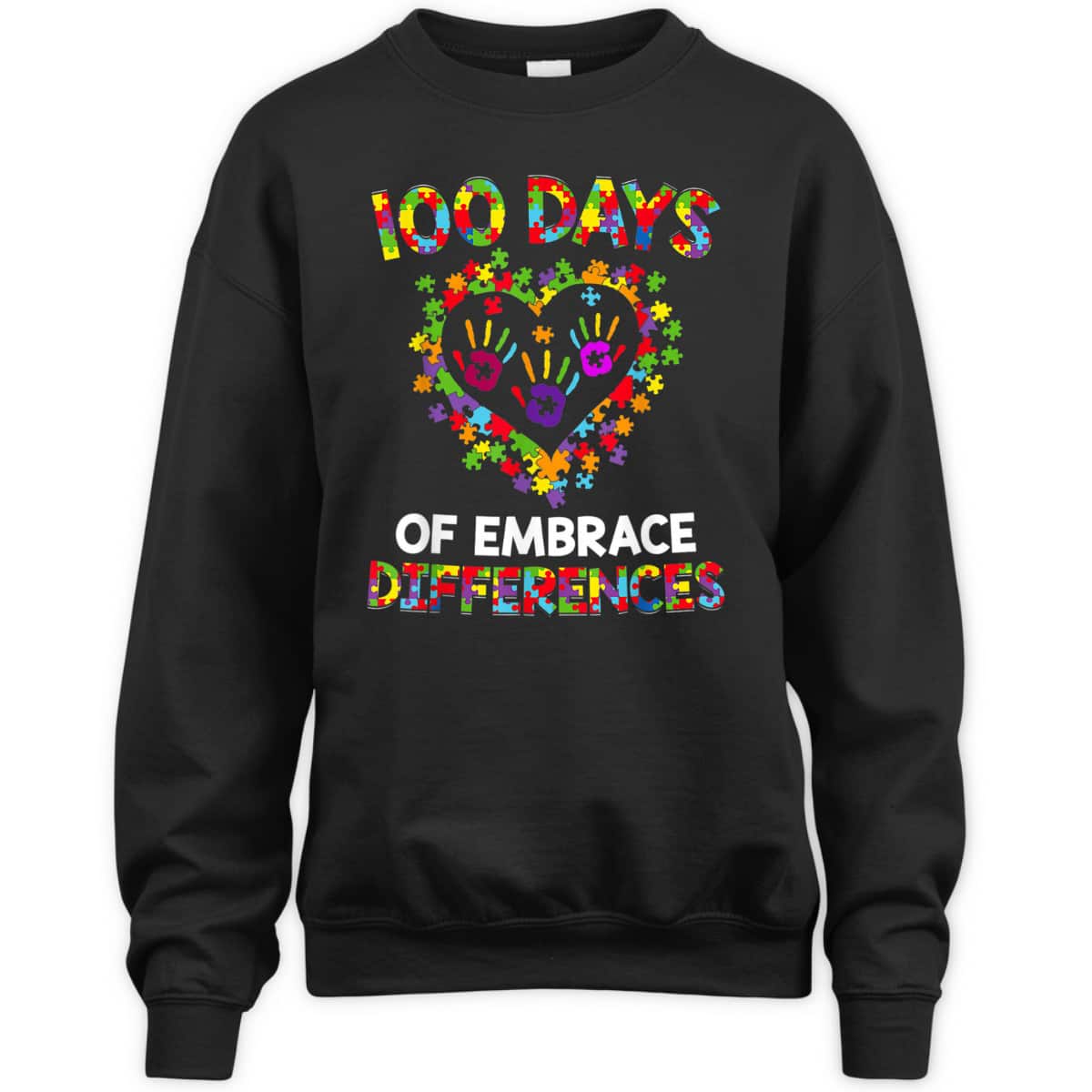 Happy 100th Day 100 Days Of School Autism Awareness T-Shirt