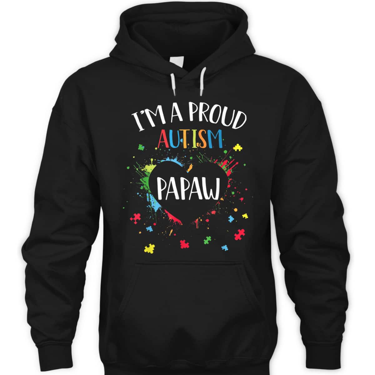 Mens Puzzle Heart I'm A Proud Autism Papaw Autism Awareness T-Shirt Mens Puzzle Heart I'm A Proud Autism Papaw Autism Awareness T-Shirt