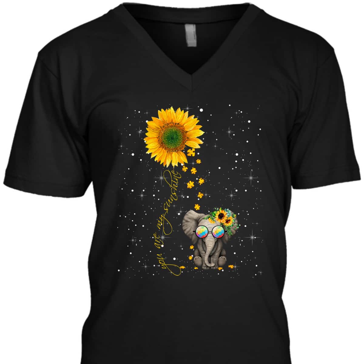 You Are My Sunshine Autism Awareness Sunflower Elephant T-Shirt You Are My Sunshine Autism Awareness Sunflower Elephant T-Shirt