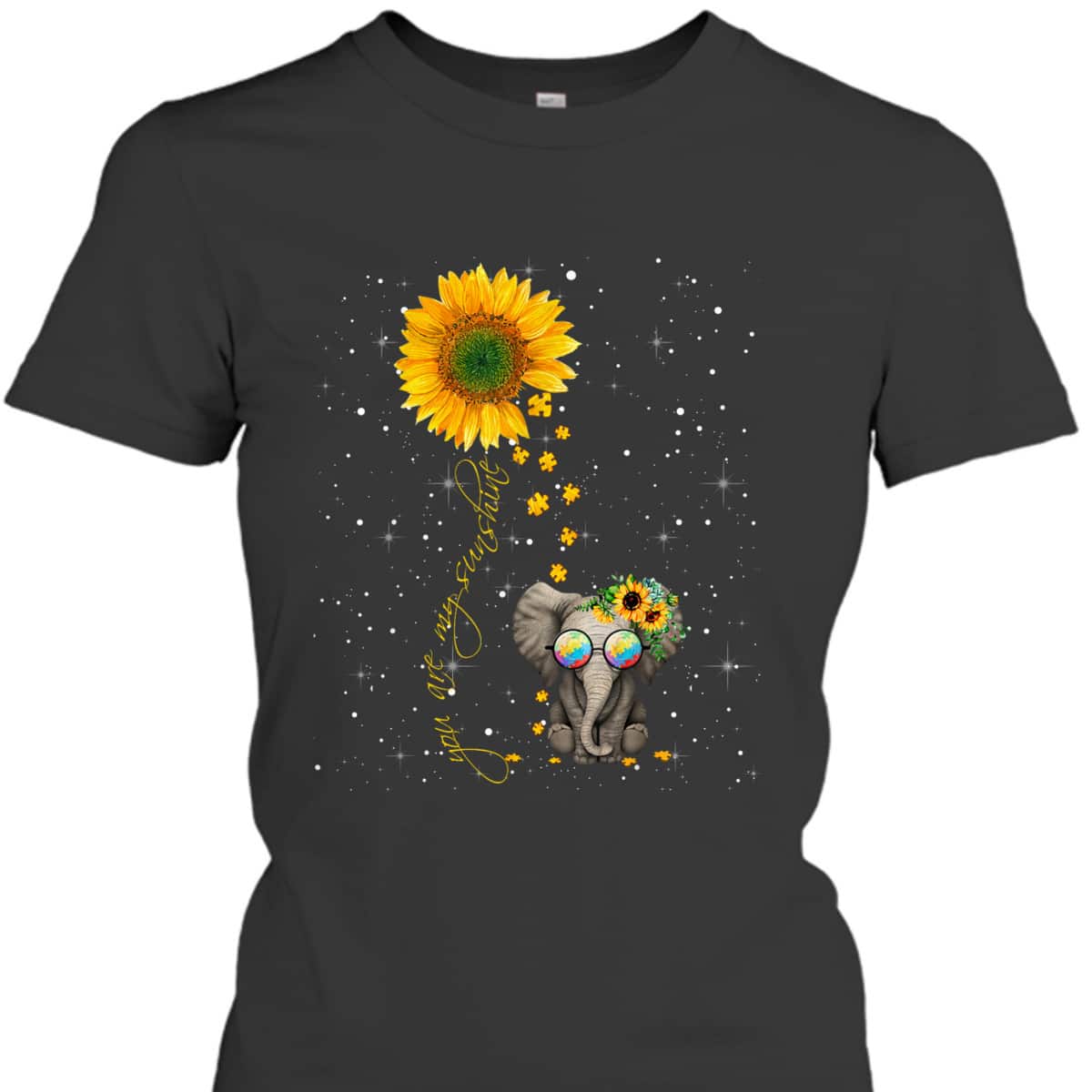 You Are My Sunshine Autism Awareness Sunflower Elephant T-Shirt You Are My Sunshine Autism Awareness Sunflower Elephant T-Shirt