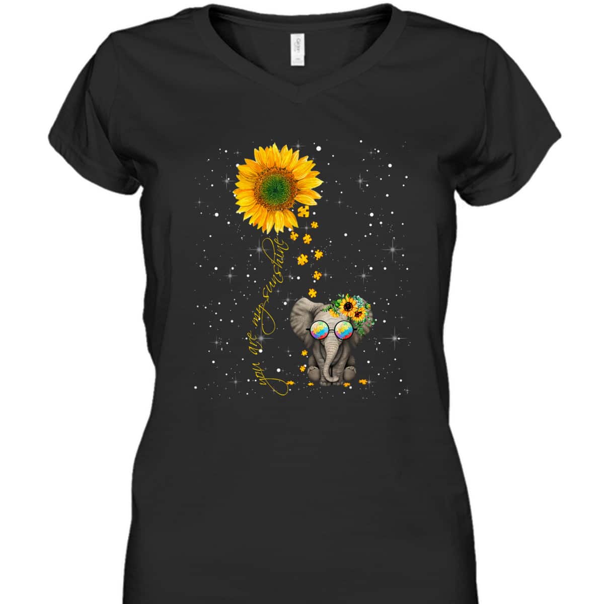 You Are My Sunshine Autism Awareness Sunflower Elephant T-Shirt You Are My Sunshine Autism Awareness Sunflower Elephant T-Shirt