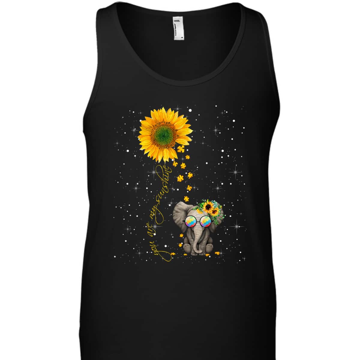 You Are My Sunshine Autism Awareness Sunflower Elephant T-Shirt You Are My Sunshine Autism Awareness Sunflower Elephant T-Shirt