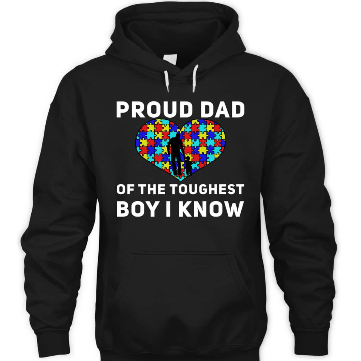 Proud Dad Of The Toughest Boy I Know Autism Awareness T-Shirt
