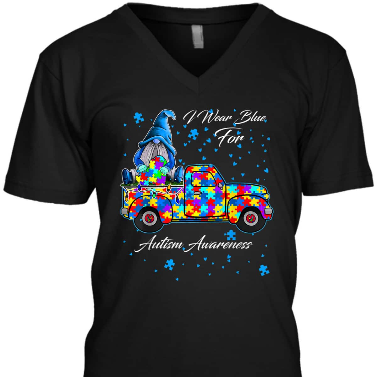 I Wear Blue For Autism Awareness Gnomes Heart Autism Gifts T-Shirt I Wear Blue For Autism Awareness Gnomes Heart Autism Gifts T-Shirt