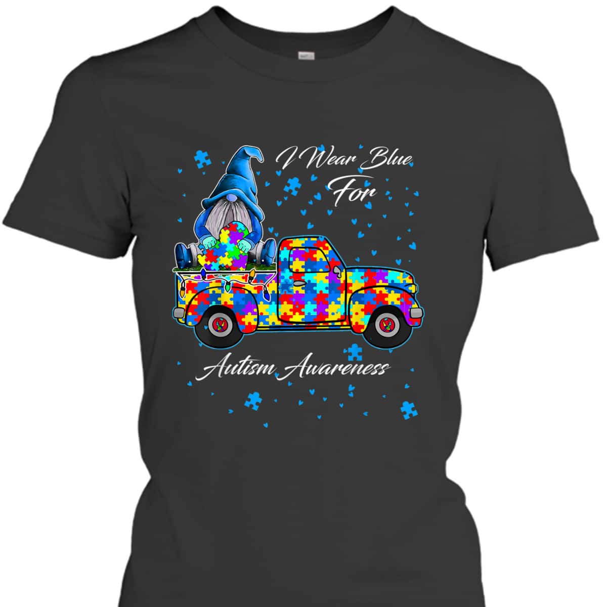 I Wear Blue For Autism Awareness Gnomes Heart Autism Gifts T-Shirt I Wear Blue For Autism Awareness Gnomes Heart Autism Gifts T-Shirt