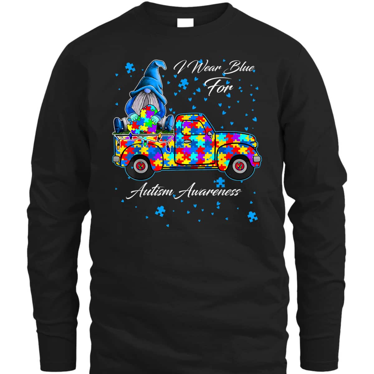 I Wear Blue For Autism Awareness Gnomes Heart Autism Gifts T-Shirt I Wear Blue For Autism Awareness Gnomes Heart Autism Gifts T-Shirt