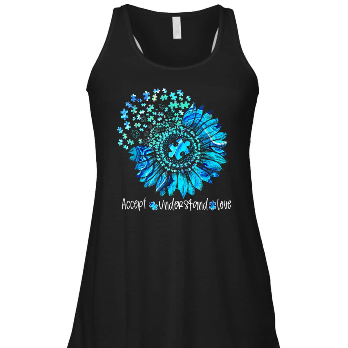 Autism Awareness Month Mindfulness Blue Puzzle Sunflower T-Shirt Autism Awareness Month Mindfulness Blue Puzzle Sunflower T-Shirt