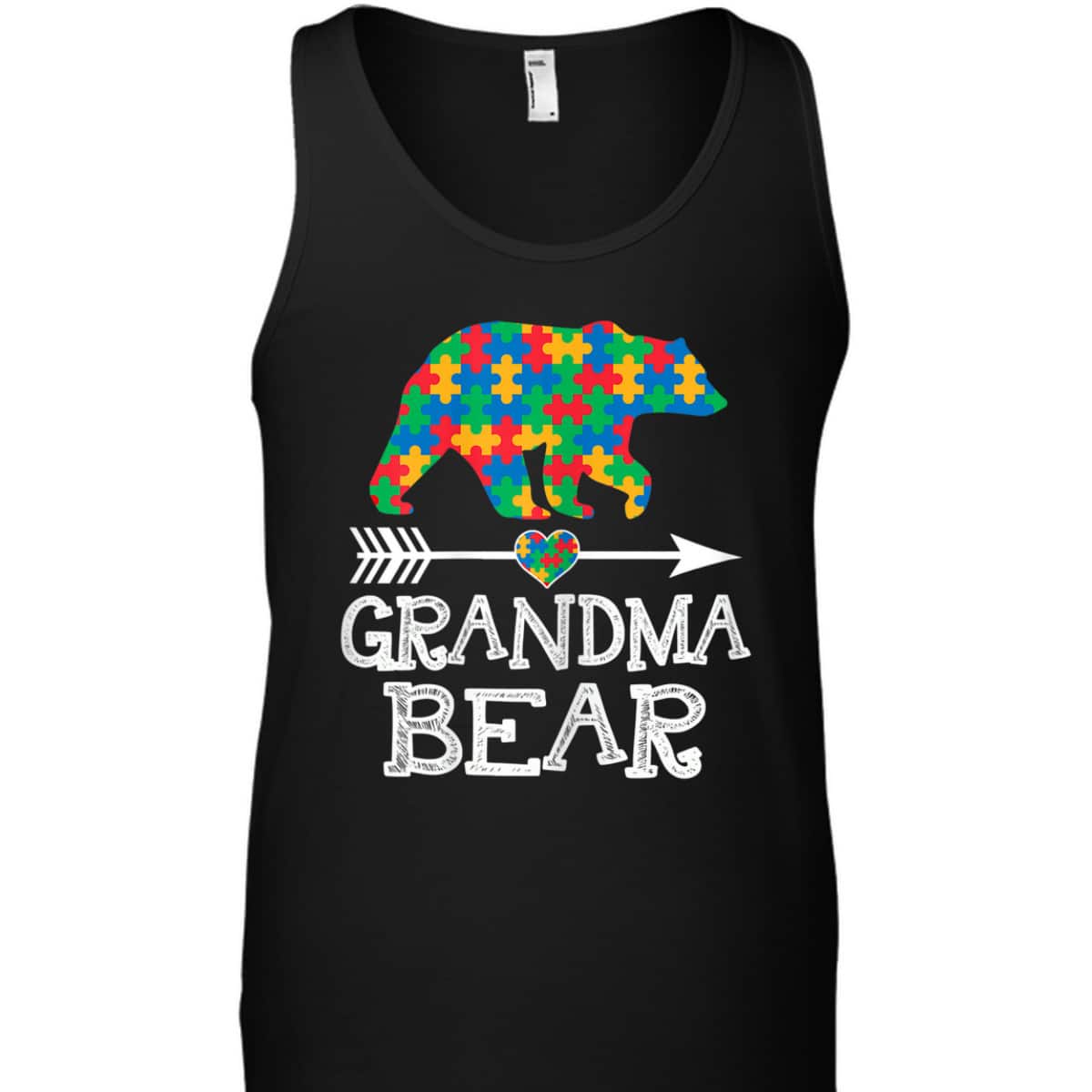 Womens Grandma Bear Autism Family Grandma Autism Awareness T-Shirt Womens Grandma Bear Autism Family Grandma Autism Awareness T-Shirt