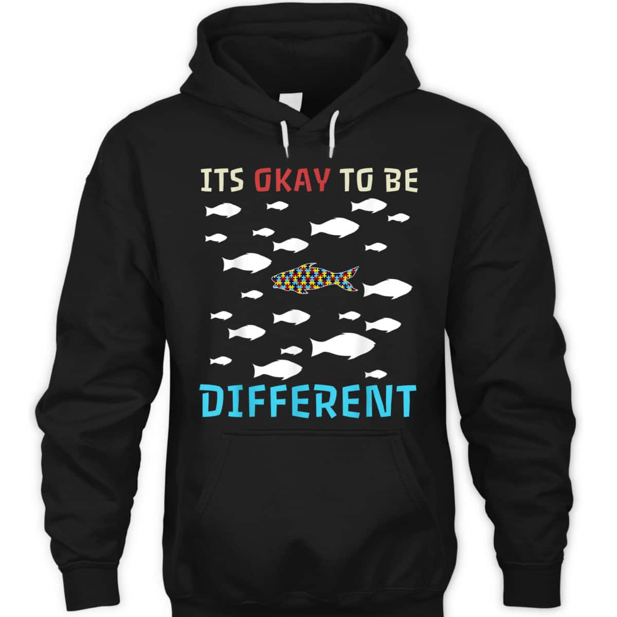 It's Okay To Be Different Fish Autism Awareness Month T-Shirt