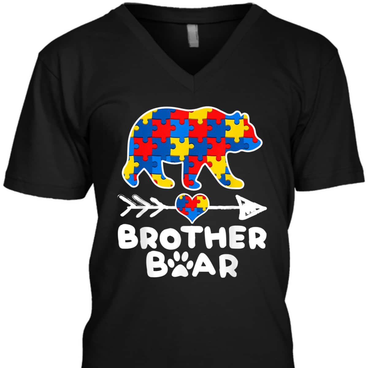 Brother Bear Puzzle Piece Autism Awareness Family Gifts T-Shirt Brother Bear Puzzle Piece Autism Awareness Family Gifts T-Shirt