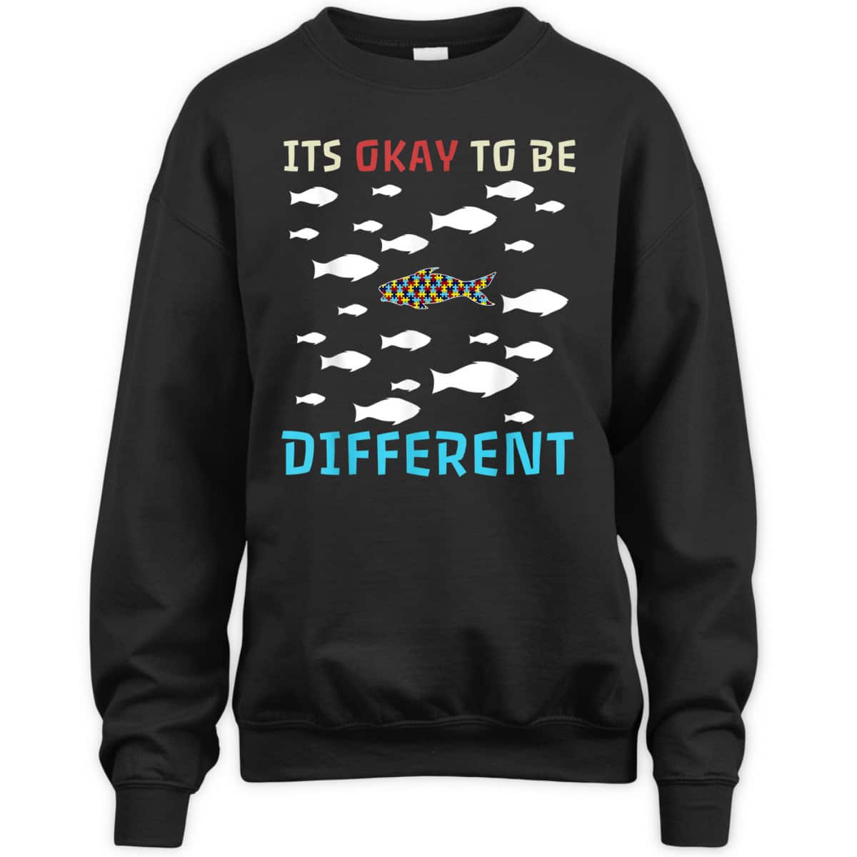 It's Okay To Be Different Fish Autism Awareness Month T-Shirt