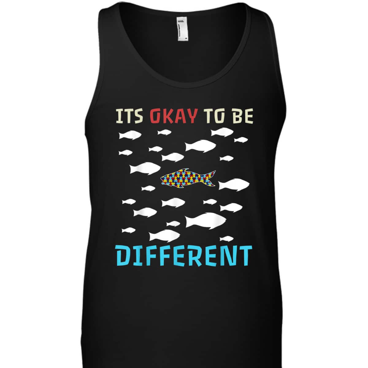 It's Okay To Be Different Fish Autism Awareness Month T-Shirt It's Okay To Be Different Fish Autism Awareness Month T-Shirt