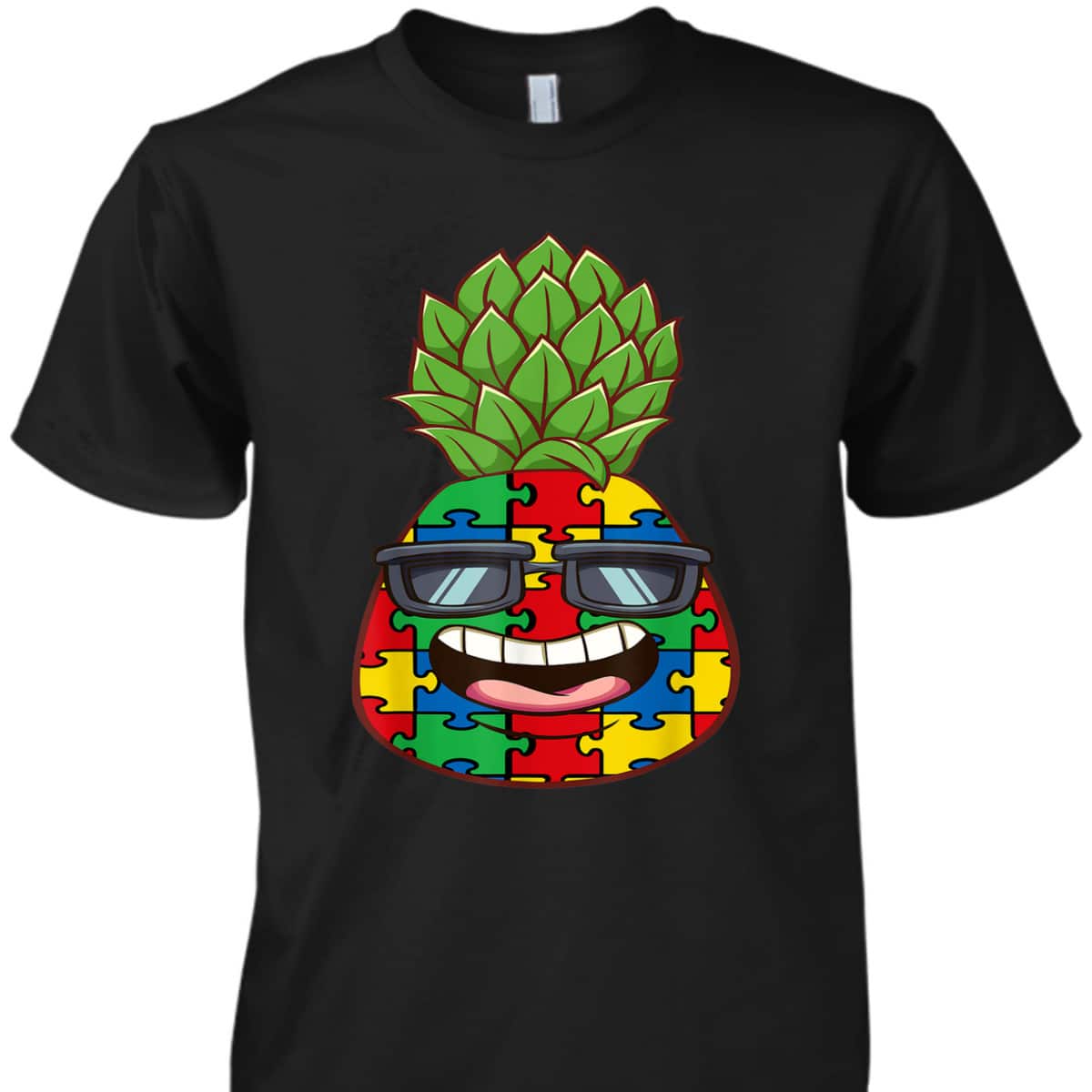Pineapple Puzzle Piece Autism Awareness Funny Hawaiian T-Shirt Pineapple Puzzle Piece Autism Awareness Funny Hawaiian T-Shirt