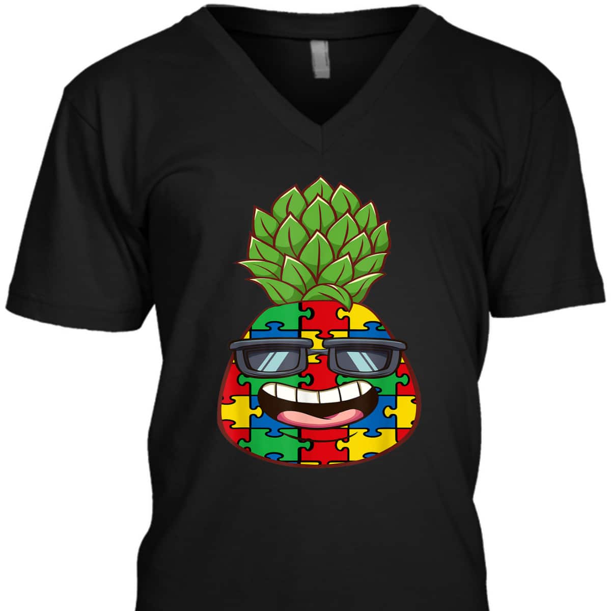 Pineapple Puzzle Piece Autism Awareness Funny Hawaiian T-Shirt Pineapple Puzzle Piece Autism Awareness Funny Hawaiian T-Shirt