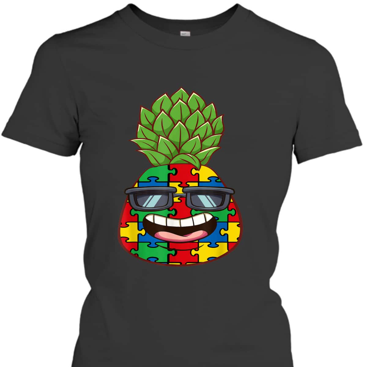 Pineapple Puzzle Piece Autism Awareness Funny Hawaiian T-Shirt Pineapple Puzzle Piece Autism Awareness Funny Hawaiian T-Shirt