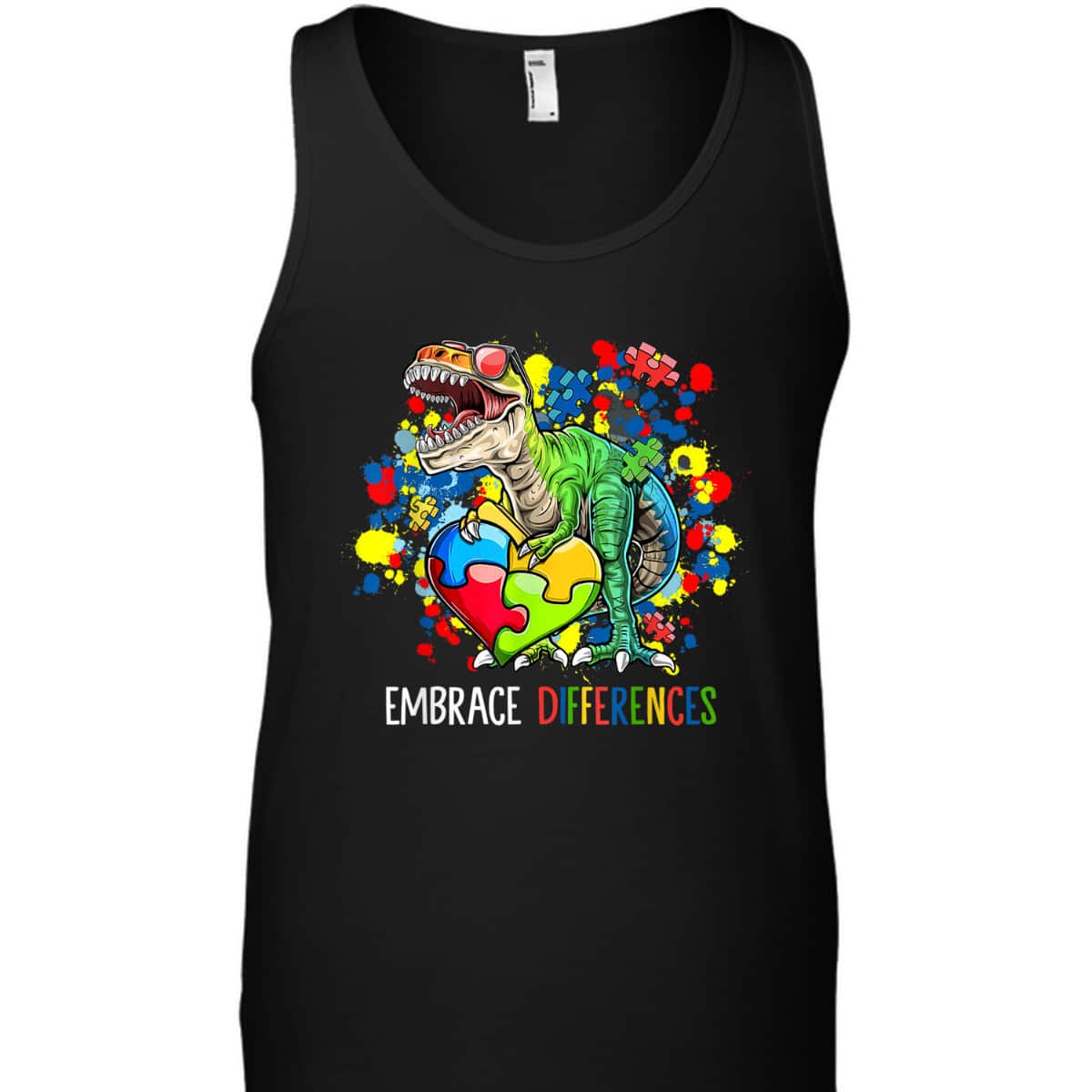 Dinosaur Puzzle Piece Autism Awareness For Boys T-Shirt Dinosaur Puzzle Piece Autism Awareness For Boys T-Shirt