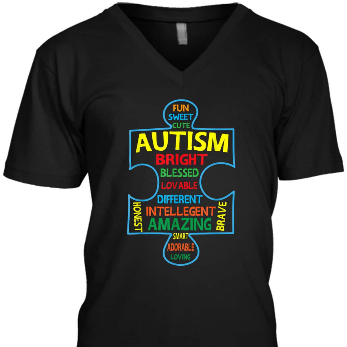 Puzzle Piece Intelligent Inspirational Autism Awareness Gift T-Shirt