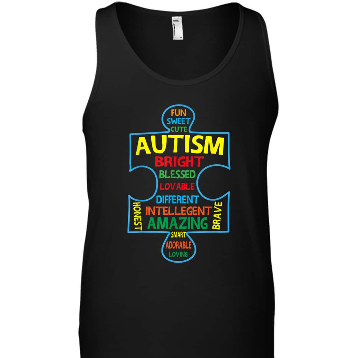 Puzzle Piece Intelligent Inspirational Autism Awareness Gift T-Shirt