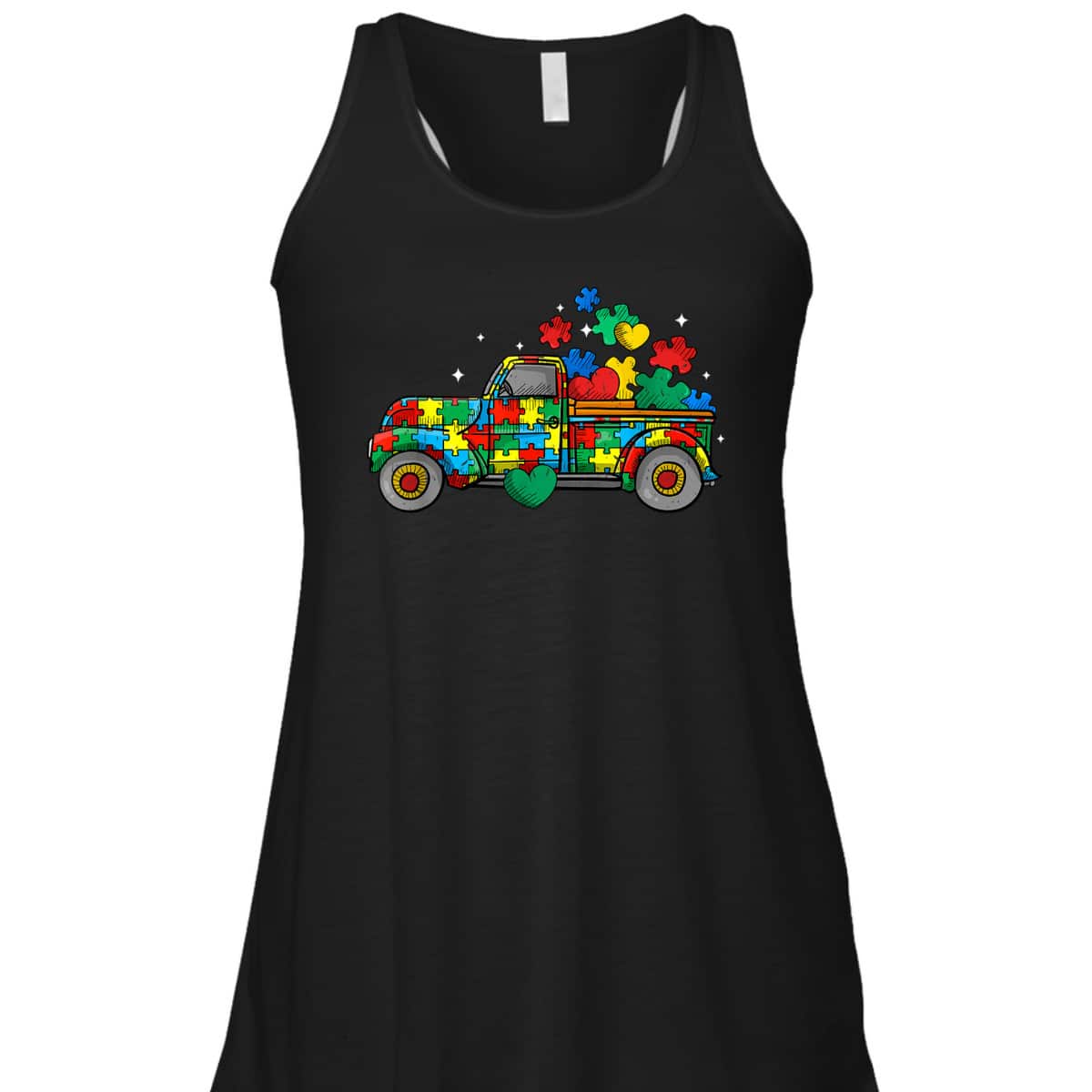 Funny Truck Puzzle Pieces Autism Awareness Month T-Shirt Funny Truck Puzzle Pieces Autism Awareness Month T-Shirt