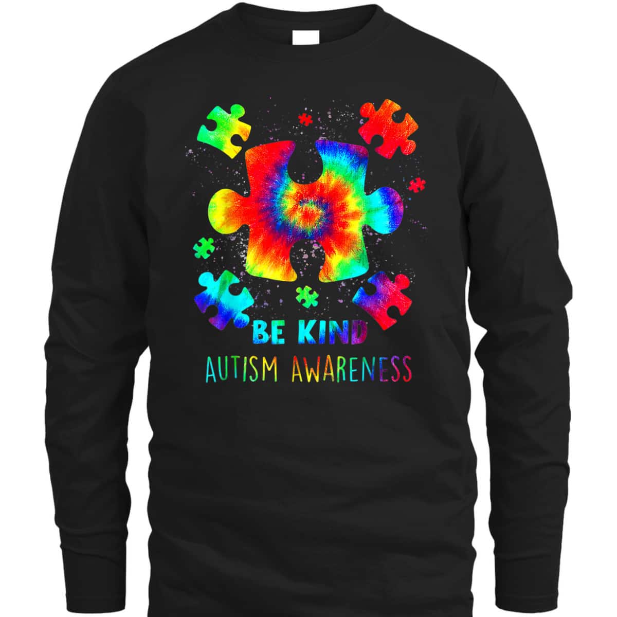 Live Love Accept Autism Awareness Support Acceptance Tie Dye T-Shirt