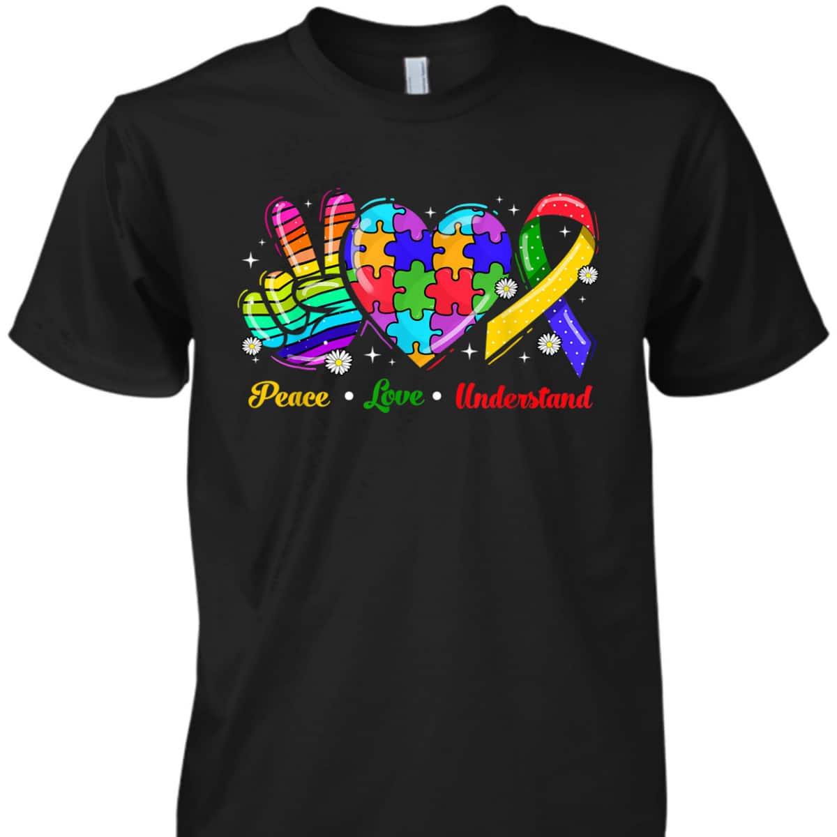Peace Love Autism Awareness Autism Kids Mom Dad T-Shirt Peace Love Autism Awareness Autism Kids Mom Dad T-Shirt