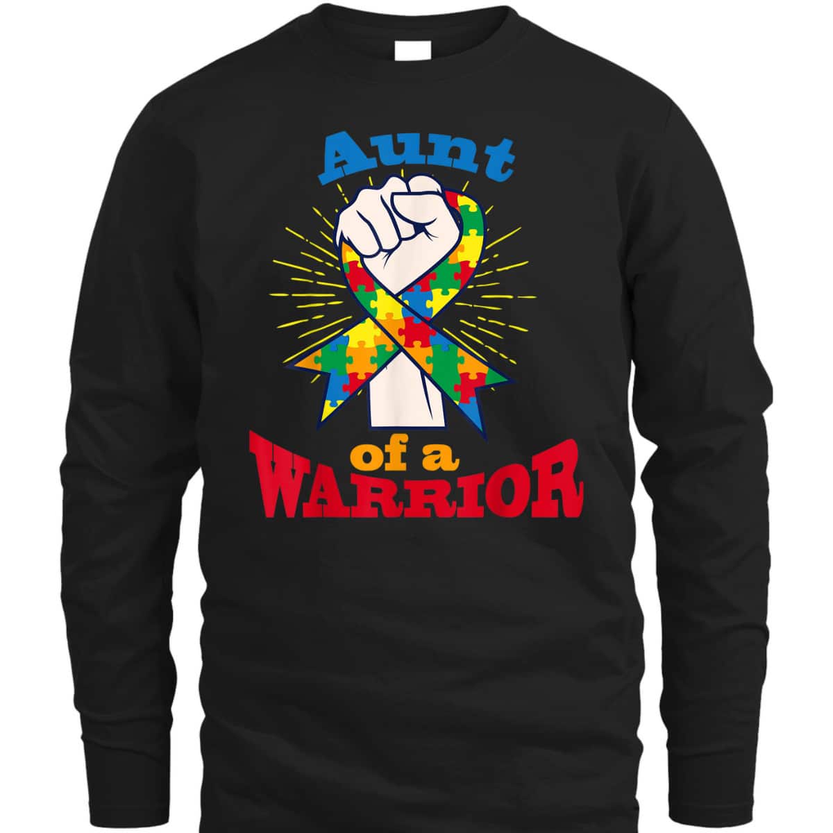 Aunt Of A Warrior Puzzle Ribbon Cool Autism Awareness Gift T-Shirt Aunt Of A Warrior Puzzle Ribbon Cool Autism Awareness Gift T-Shirt