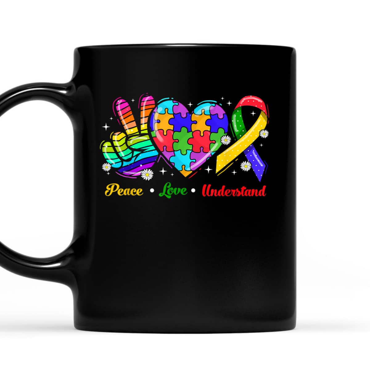 Peace Love Autism Awareness Autism Kids Mom Dad T-Shirt