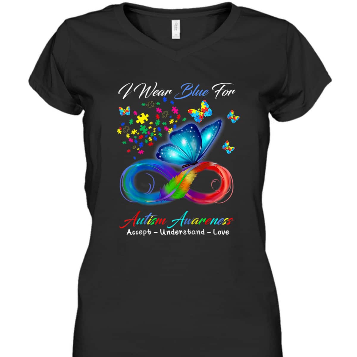 Accept Understand Love Butterfly Infinity Autism Awareness T-Shirt Accept Understand Love Butterfly Infinity Autism Awareness T-Shirt