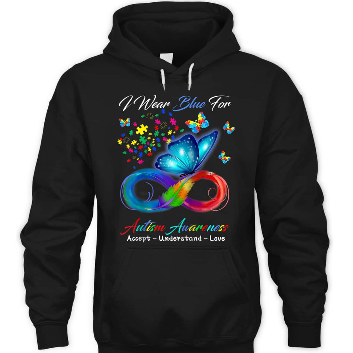 Accept Understand Love Butterfly Infinity Autism Awareness T-Shirt