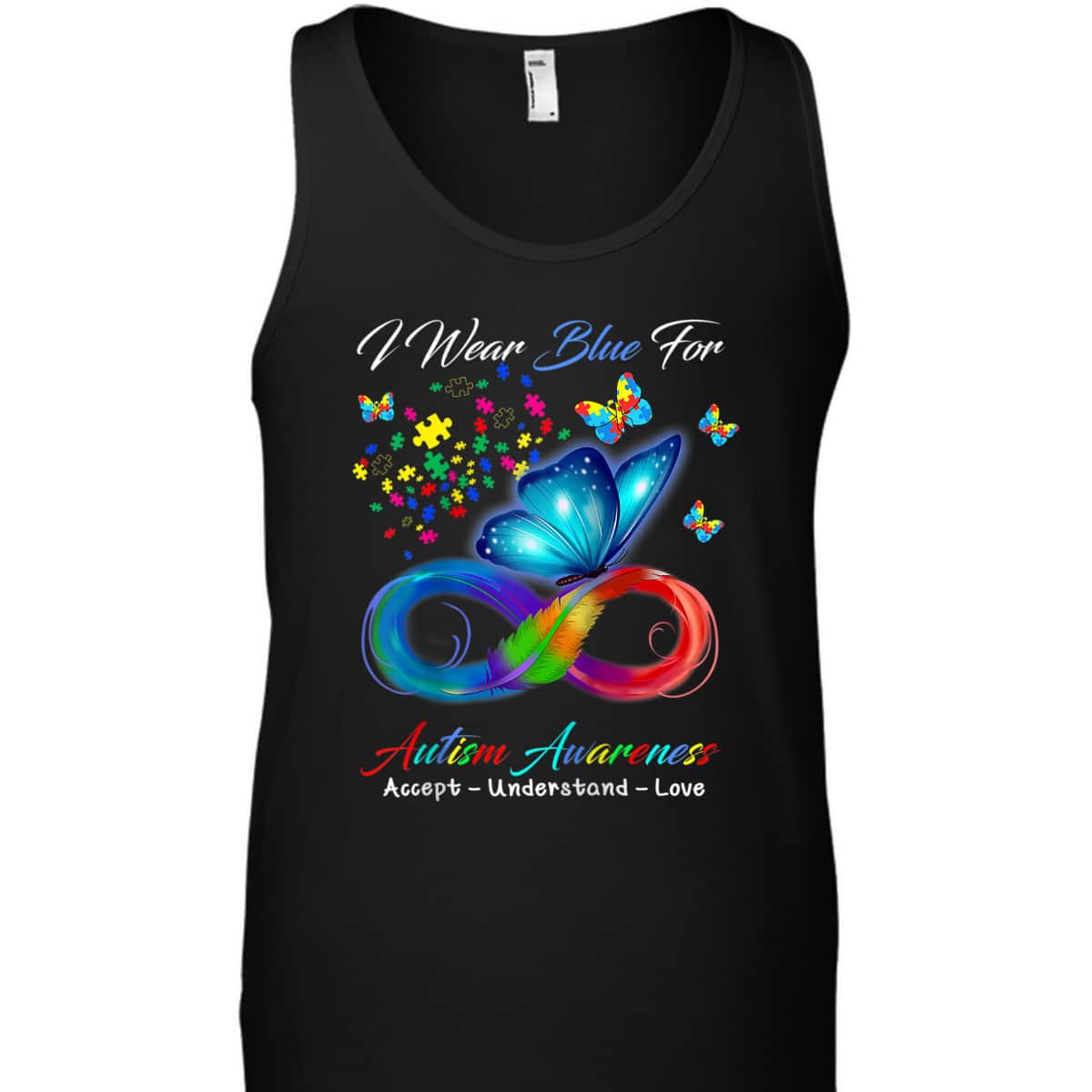Accept Understand Love Butterfly Infinity Autism Awareness T-Shirt