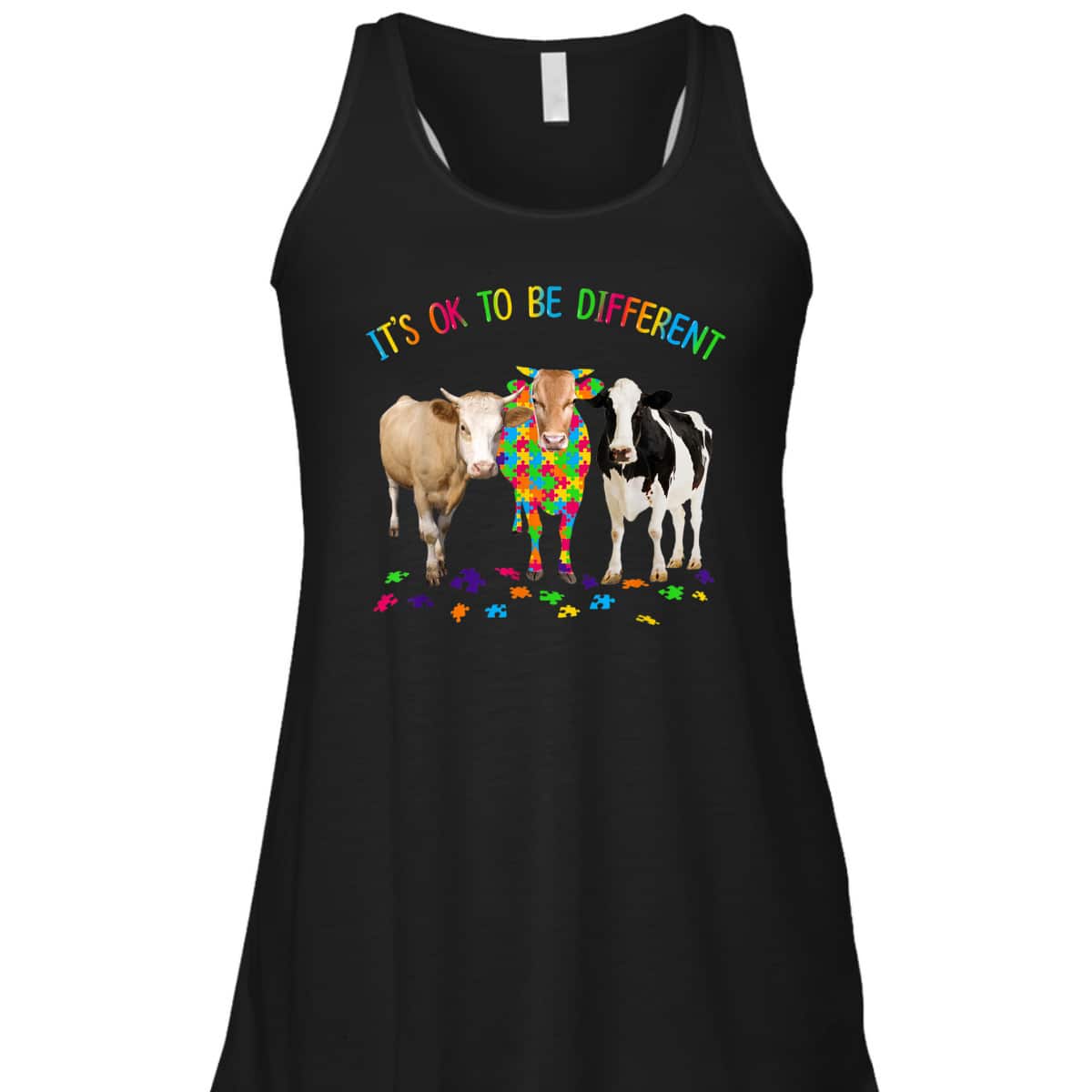 It's Ok To Be Different Autism Awareness Cow Autism T-Shirt It's Ok To Be Different Autism Awareness Cow Autism T-Shirt