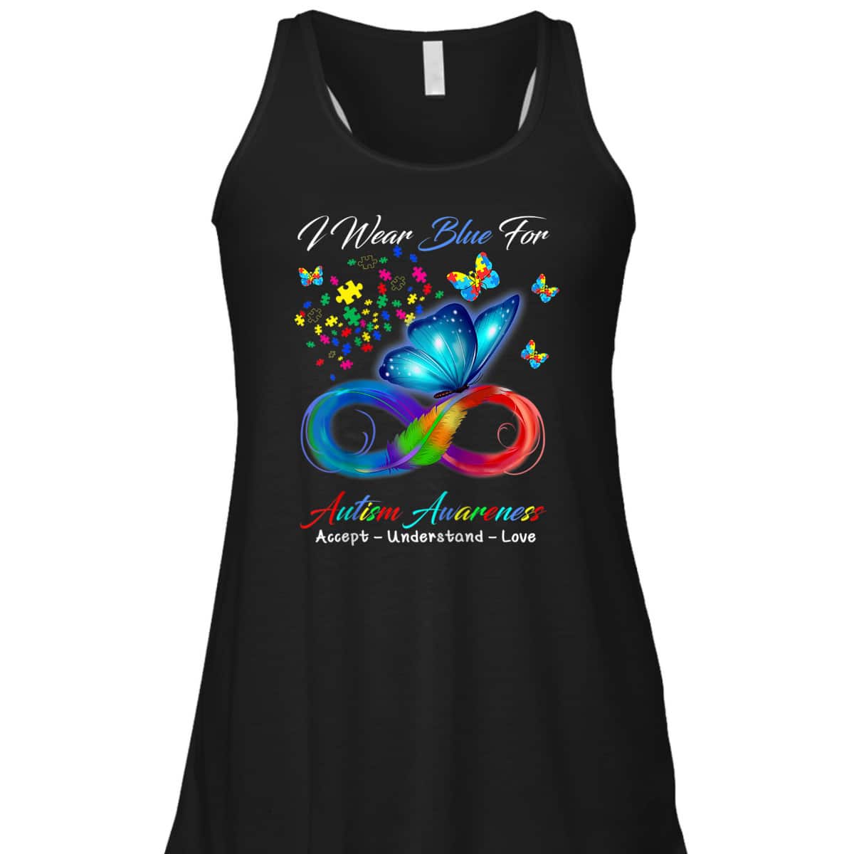 Accept Understand Love Butterfly Infinity Autism Awareness T-Shirt