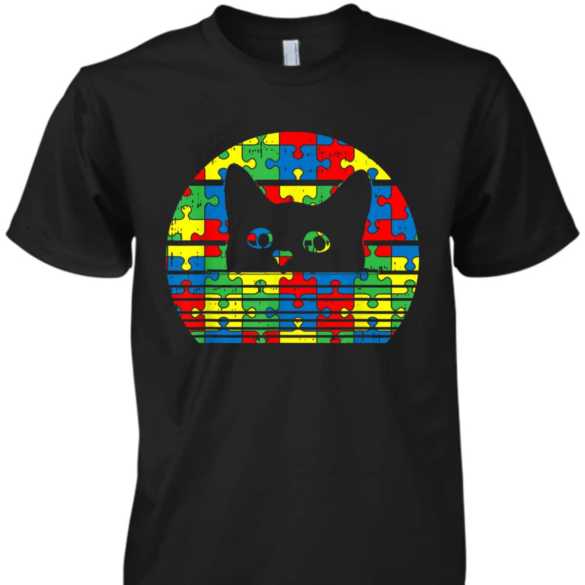 Black Cat Autism Awareness Gifts For Kids Cute Kitten Kitty T-Shirt Black Cat Autism Awareness Gifts For Kids Cute Kitten Kitty T-Shirt