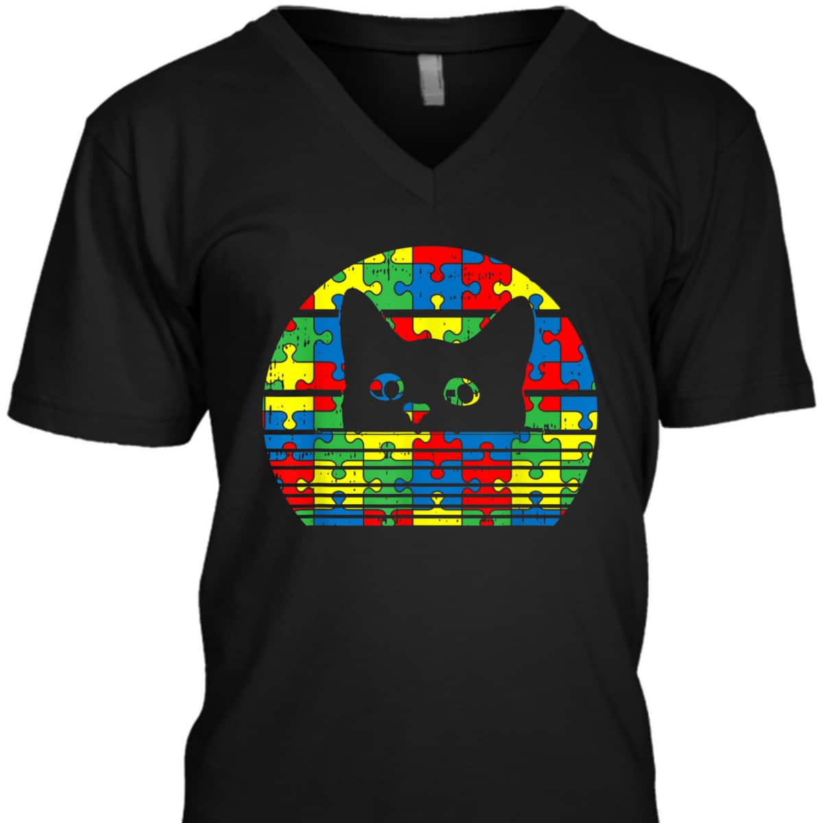 Black Cat Autism Awareness Gifts For Kids Cute Kitten Kitty T-Shirt Black Cat Autism Awareness Gifts For Kids Cute Kitten Kitty T-Shirt