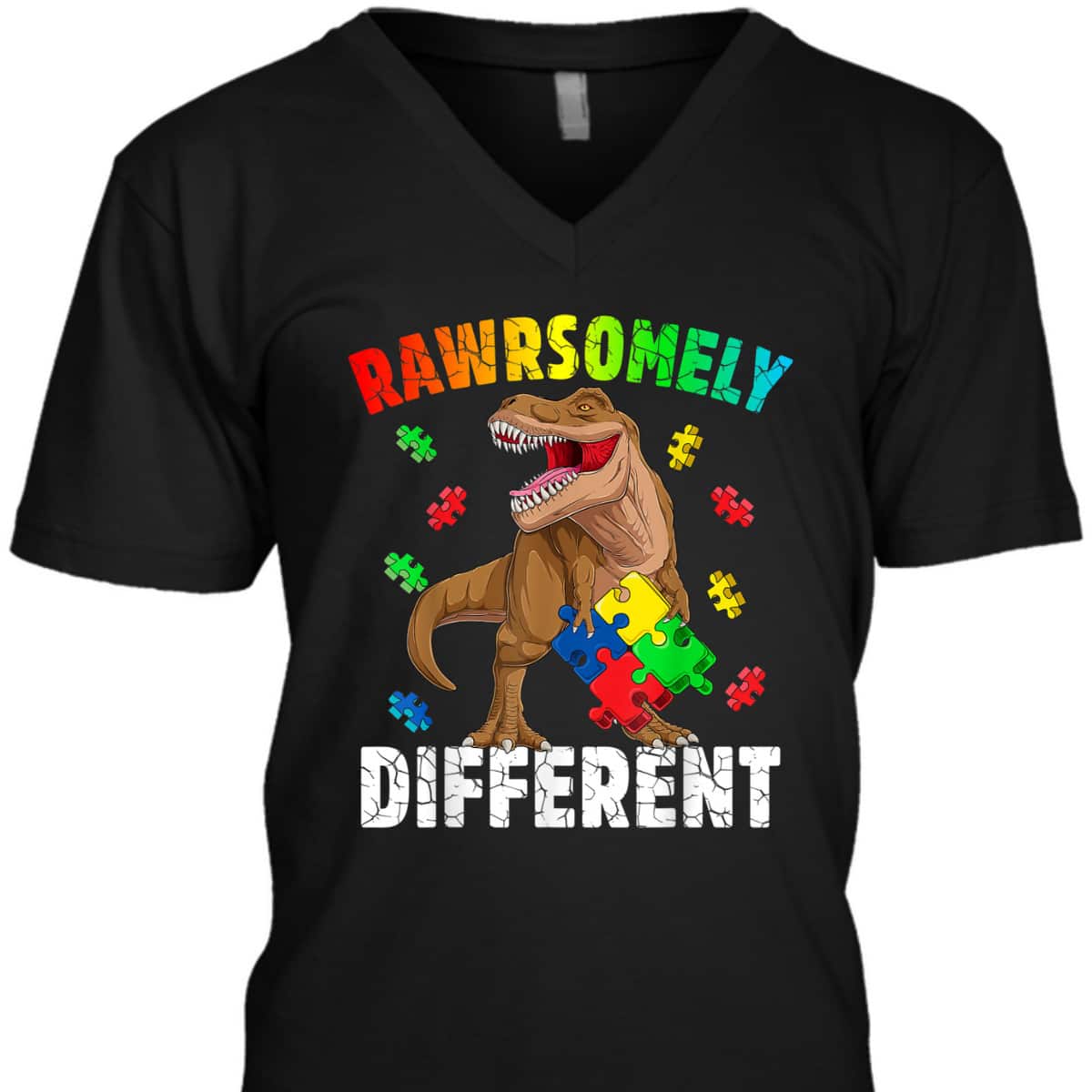 Rawrsomely Different For Autism Awareness T-Shirt