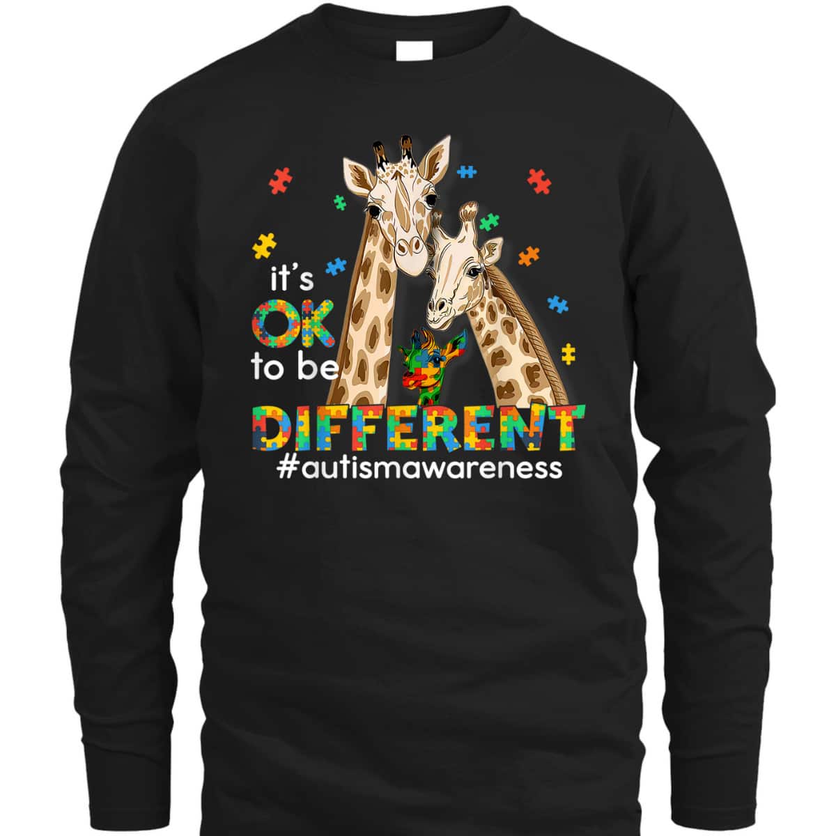Autism Awareness Women Kids It's Ok To Be Different T-Shirt
