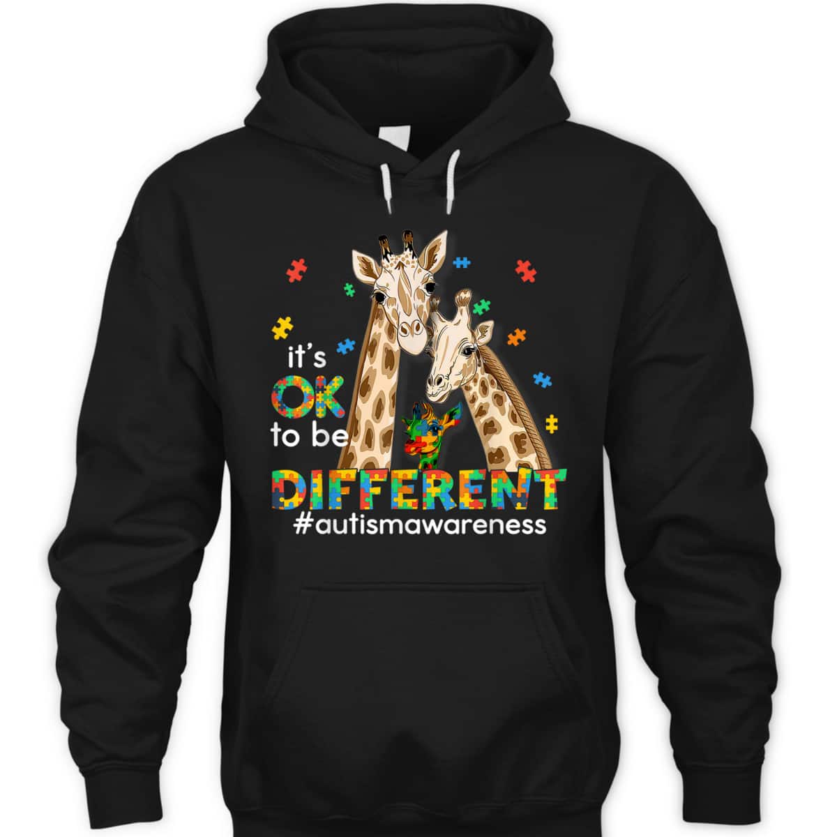 Autism Awareness Women Kids It's Ok To Be Different T-Shirt