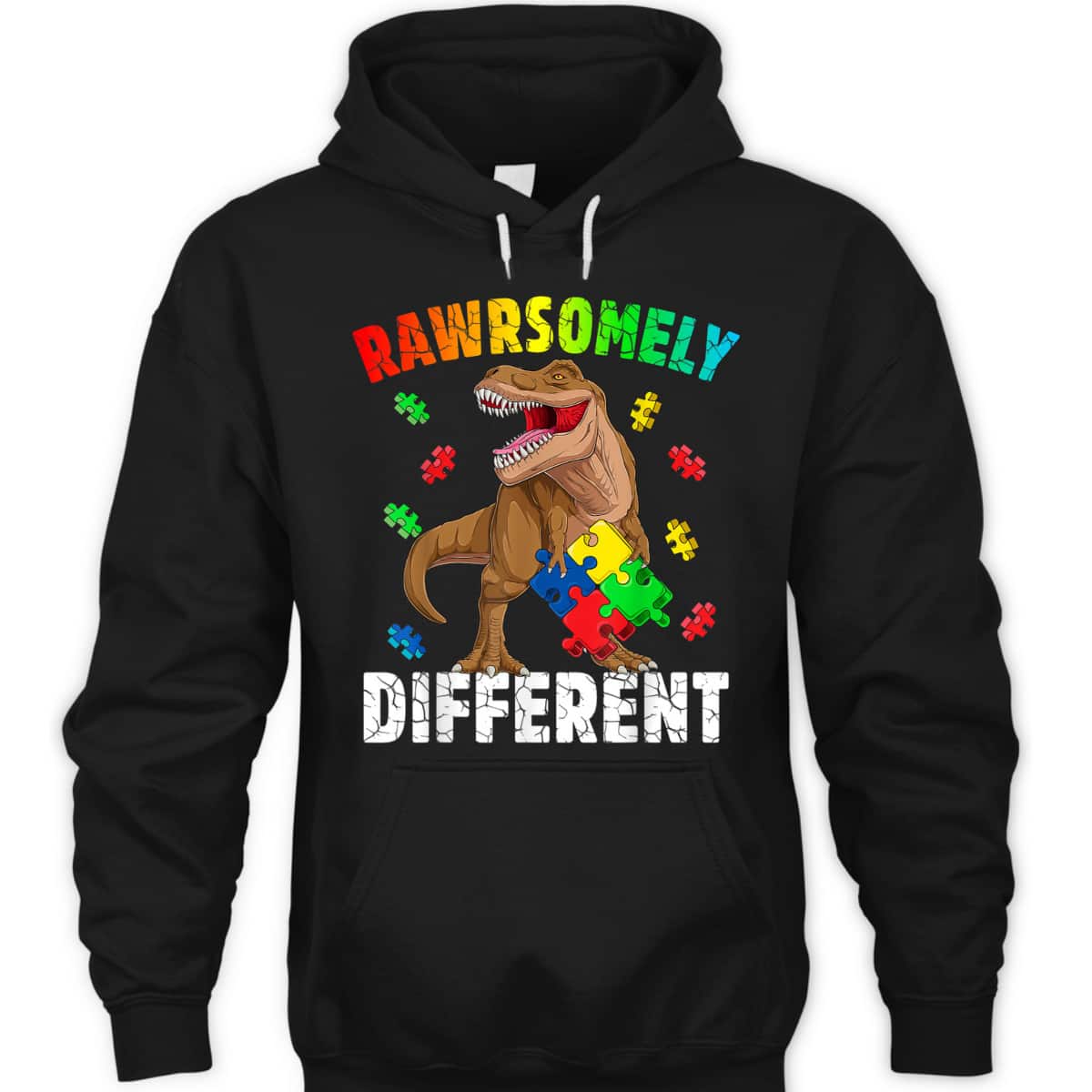 Rawrsomely Different For Autism Awareness T-Shirt Rawrsomely Different For Autism Awareness T-Shirt