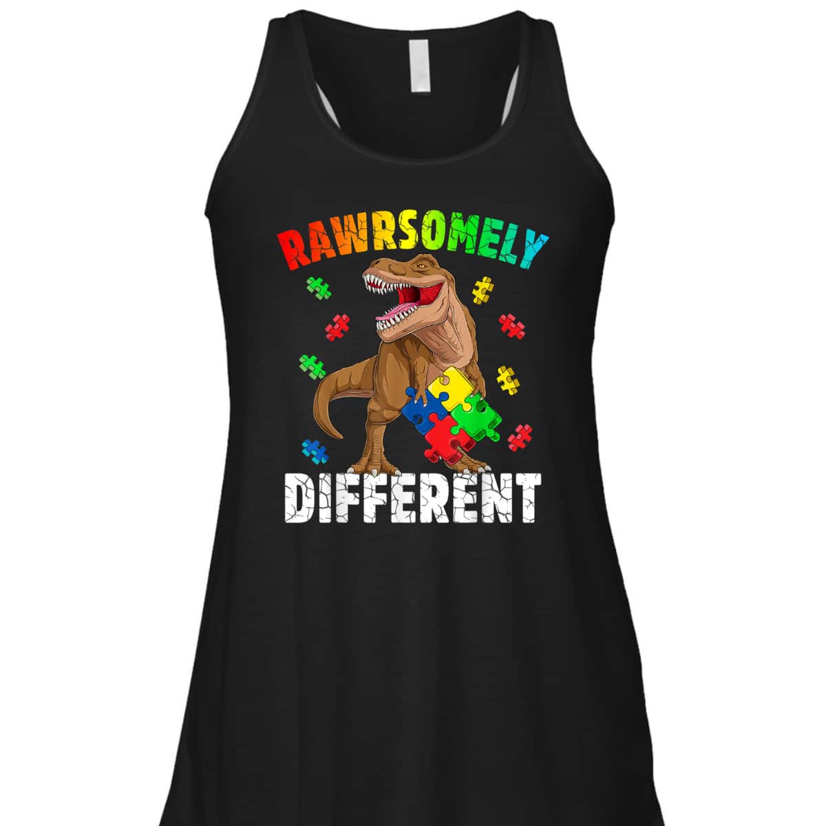 Rawrsomely Different For Autism Awareness T-Shirt