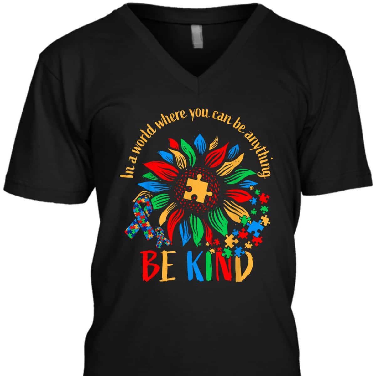 Be Kind Sunflower Autism It's Ok To Be Different Mom Autism T-Shirt Be Kind Sunflower Autism It's Ok To Be Different Mom Autism T-Shirt