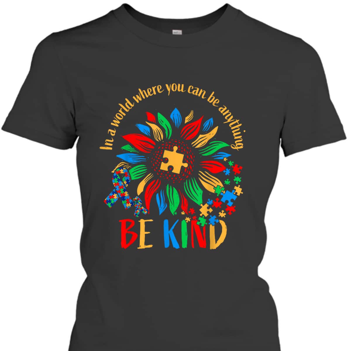 Be Kind Sunflower Autism It's Ok To Be Different Mom Autism T-Shirt Be Kind Sunflower Autism It's Ok To Be Different Mom Autism T-Shirt