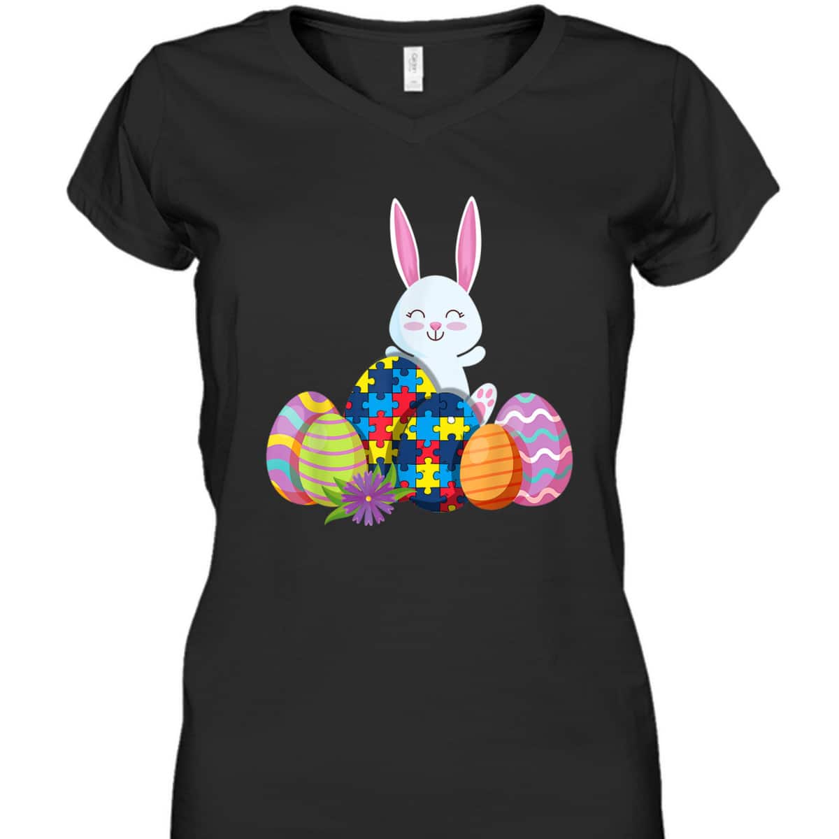 Autism Awareness Puzzle Easter Bunny Eggs Funny T-Shirt Autism Awareness Puzzle Easter Bunny Eggs Funny T-Shirt