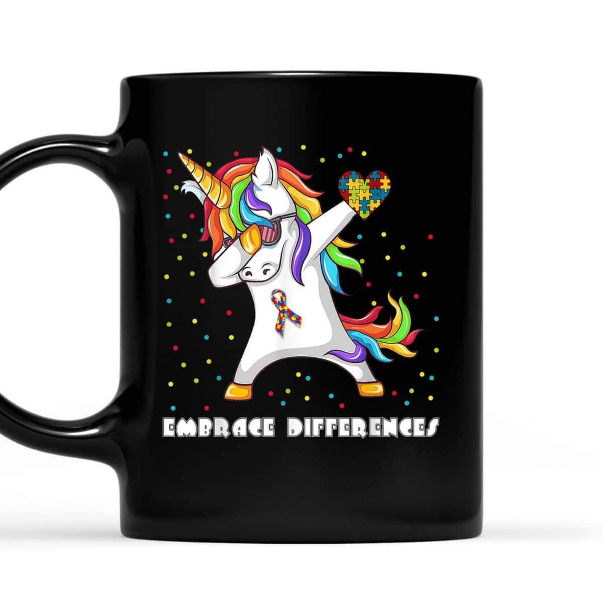 Embrace Differences Dabbing Unicorn Autism Awareness T-Shirt Embrace Differences Dabbing Unicorn Autism Awareness T-Shirt