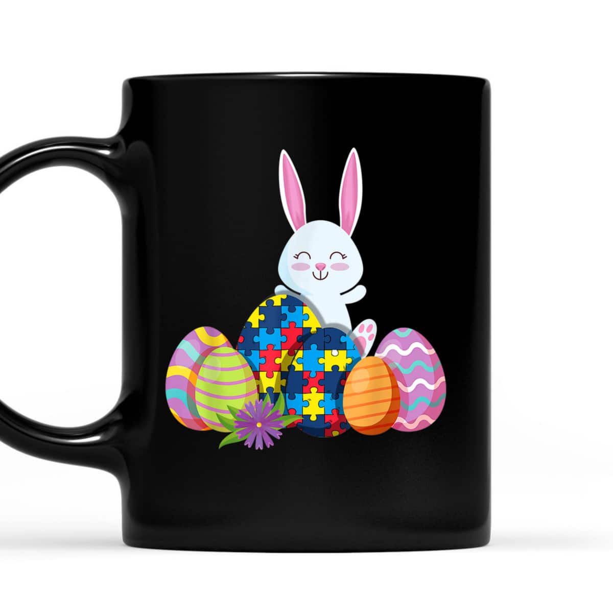 Autism Awareness Puzzle Easter Bunny Eggs Funny T-Shirt