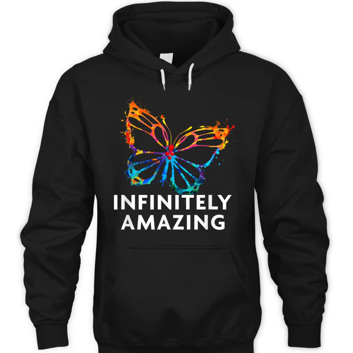Red Instead Autism - Infinitely Amazing Butterfly T-Shirt