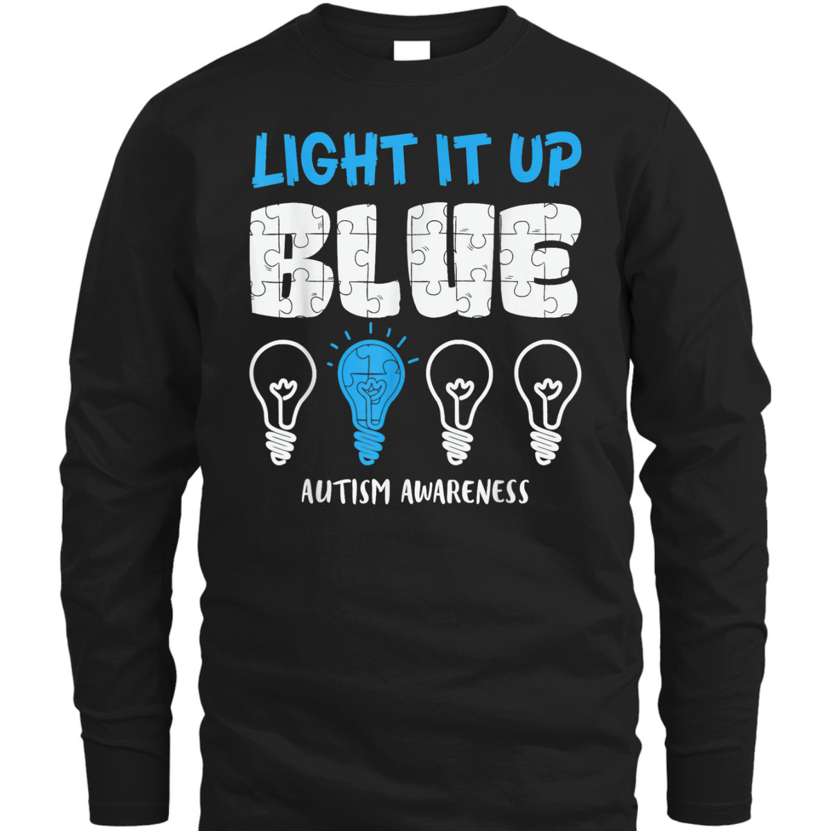 Light It Up Blue Autism Awareness Puzzle T-Shirt Light It Up Blue Autism Awareness Puzzle T-Shirt