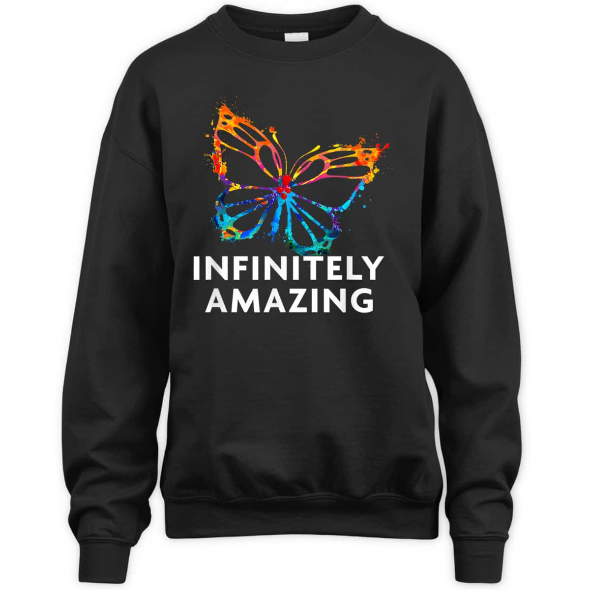 Red Instead Autism - Infinitely Amazing Butterfly T-Shirt