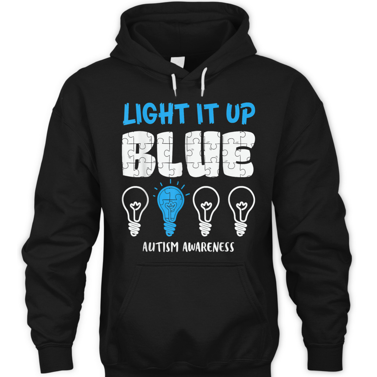 Light It Up Blue Autism Awareness Puzzle T-Shirt Light It Up Blue Autism Awareness Puzzle T-Shirt